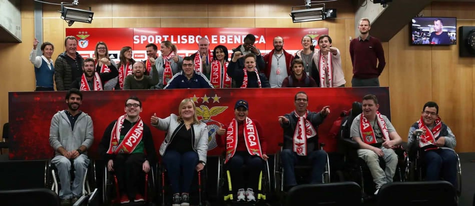 Football for All Leadership Programme participants at Benfica