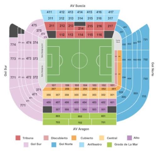 Mestalla stadium map