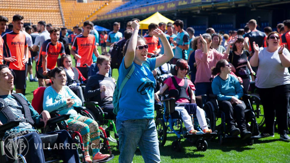 Disabled Villareal fans and participants