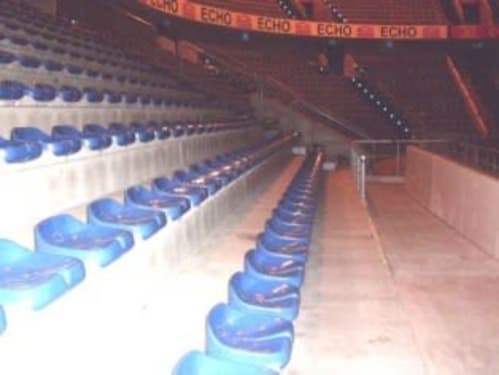 Seating area for ambulant disabled fans