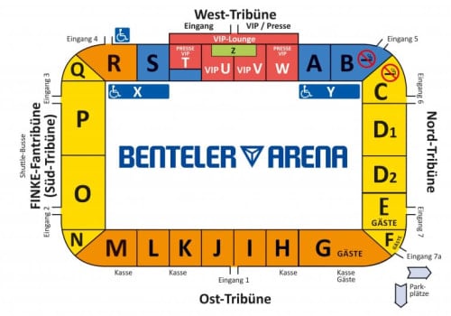 Benteler Arena map