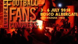 Football fans from across Europe meet at the Mondialli Antirazzisti