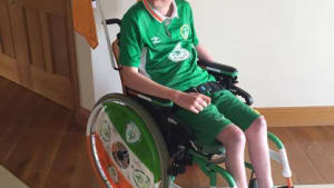 Disabled fan collects supporters' award from Paris mayor on behalf of Republic of Ireland fans