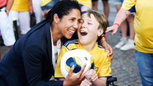 Disabled fans enjoying UEFA Women's EURO 2013