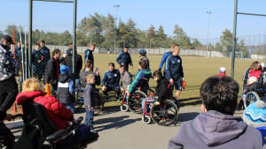 FC Dnipro players celebrate CAFE Week of Action with disabled fans